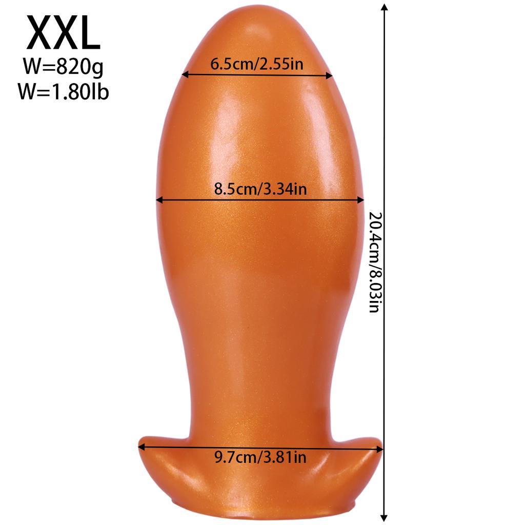 Soft Liquid Silicone Huge Anal Plug Egg Big Anal Dilator Adult Sex Toy for Women Men Big Butt Plug Egg Anal Training Expansion SM Sex Anal Masturbator