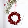 Christmas Bell Tree Decor Red Velvet Material Festive Home Window Embellishments