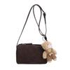 Crossbody bag women's new trendy retro suede pillow bag shoulder underarm bag cylinder handbag