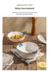 Large Dark Blue Double-Eared Ceramic Soup and Ramen Bowl