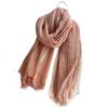 Windproof Striped Pleated Shawl Thicken Men Scarf High Quality Winter Cashmere Scarf  Female