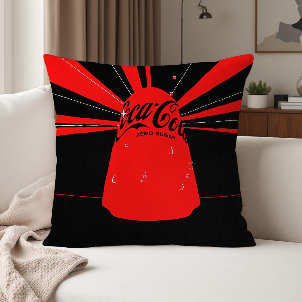 Fashion Print CCoca CCola Pillow Case Suitable For Bedrooms Living Rooms Cars Home Decoration