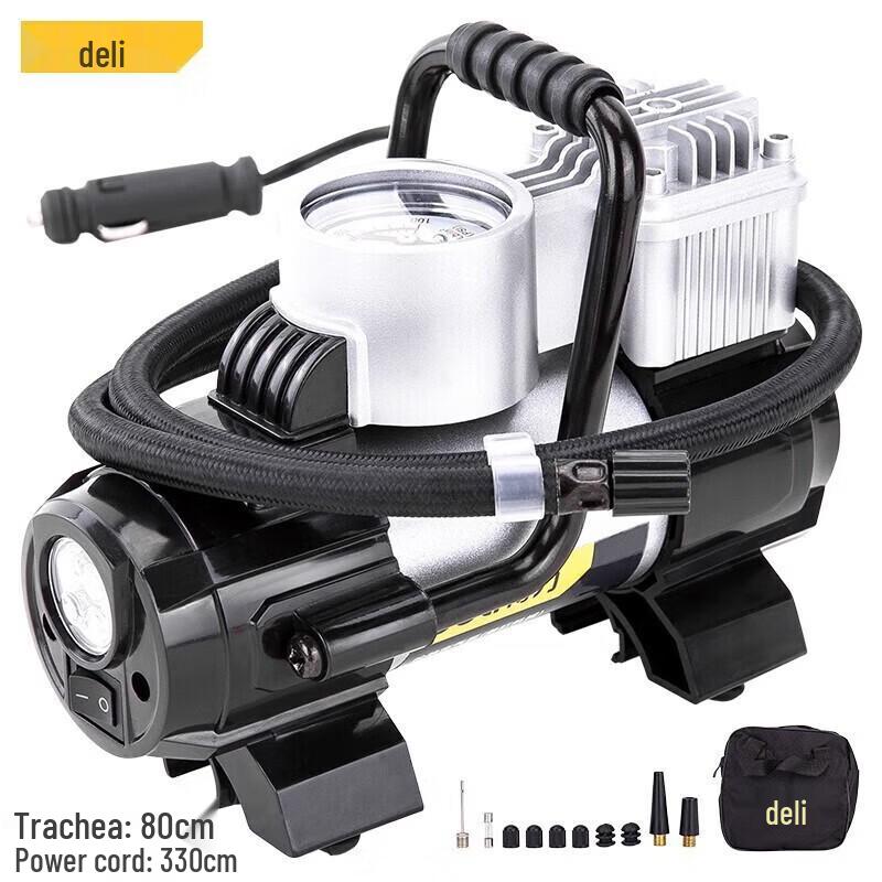 Deli Single-Cylinder Car Tire Inflator Pump