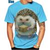 Funny Animal Hedgehog 3D Print T-Shirts Summer Oversized Harajuku Round Neck Short Sleeve Men's T-shirts