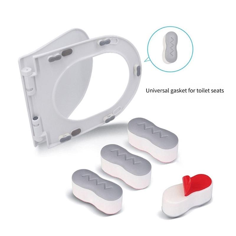 4PCS Toilet Seat Spacers With Strong Adhesive Design Quick Install AntiSlip ABS Toilet Lid Bumper Bathroom Accessories
