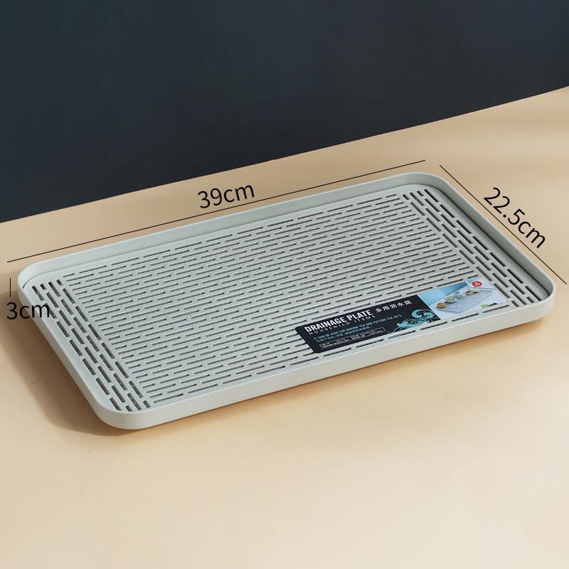 Double-Layer Plastic Draining Tray: Durable Household Tea, Bowl & Chopstick Storage Rack