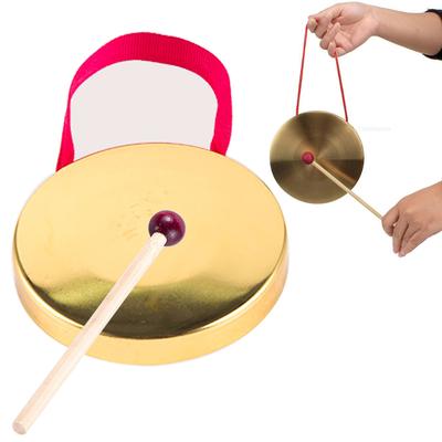 4-Zoll-Kupfergong Kinderspielzeug Schlaginstrumente Handgongs Kleine Gongs Kinderschlaginstrumente Schlaggongs Handtrommelgongs