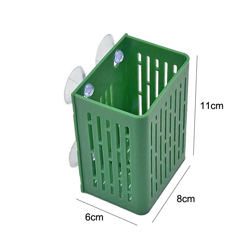 Hengende sugekoppkrok Akvariumplanteholder Plast Akvarieplantekar Plantekar Kurver Aquatic Pot Box Aquascape Dekorasjon