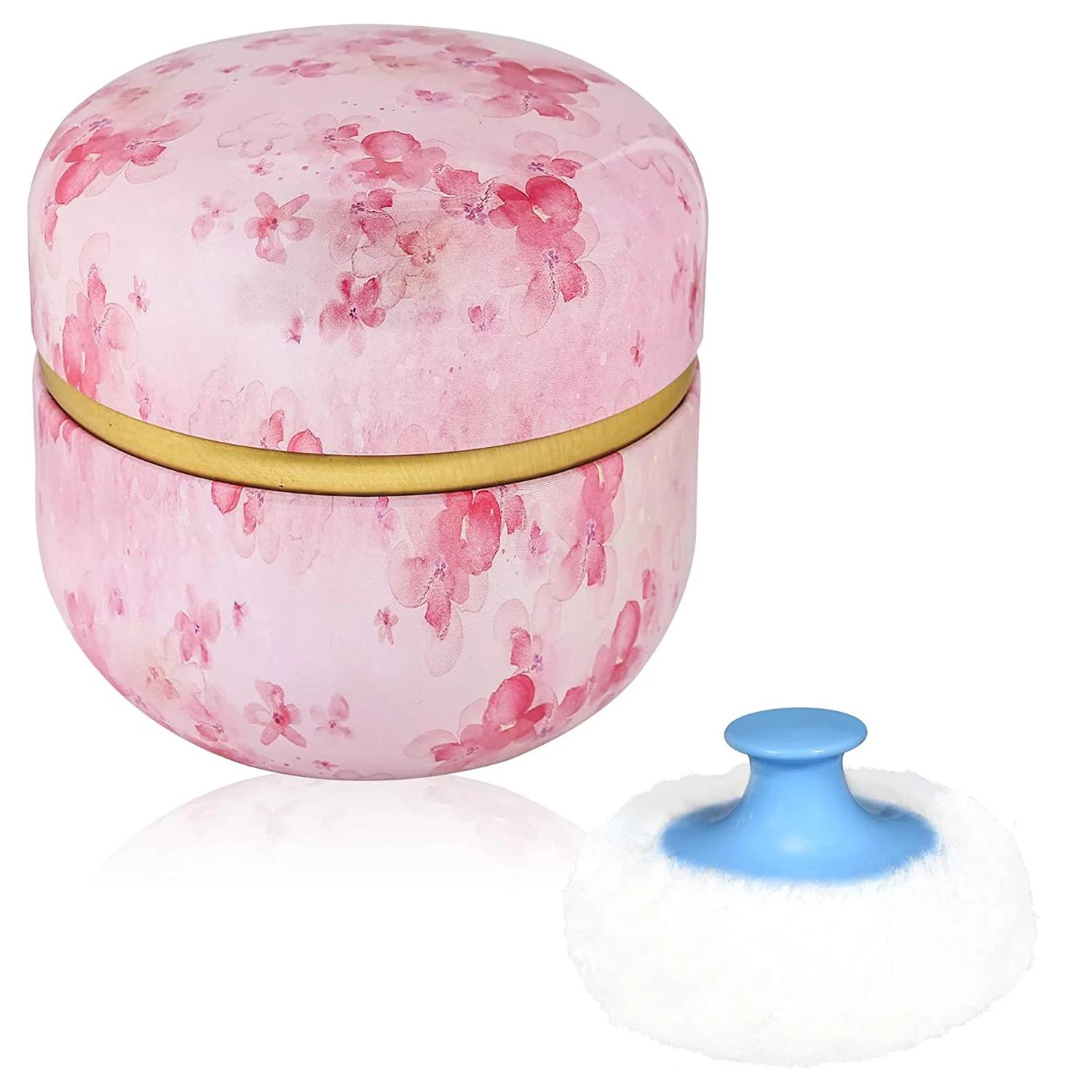 

Body Powder Case And Powder Puff With Powder Puff Container Tea Canister Baby Adult Body Talcum Powder Puff Container