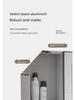 40cm x 50cm Space Aluminum Smart Mirror Cabinet with Lights & Defogging, Punch-Free Wall-Mounted for Small Bathrooms