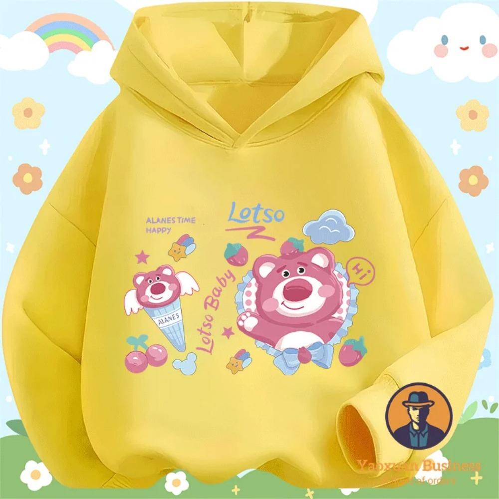 

2025 New Arrival Lots-o -Huggin Bear Kids Boys Girls Hoodie Cute Cartoon Printed Windproof Warm Autumn Winter Stylish 100