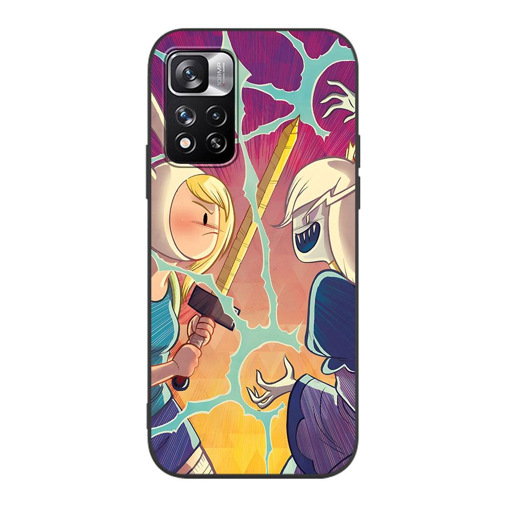 

Fionna Cake Case for Xiaomi Redmi 10A 10C 9C 12C 9A 9i 10 12 9 Prime 9T K40 Pro Black Soft TPU Mobile Phone Bag Cover Redmi K40 Pro