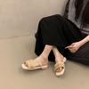 Fashion 2025 New Summer  Band Women Slippers Fashion Thin Heels Party Pumps Mules Slide Shoes
