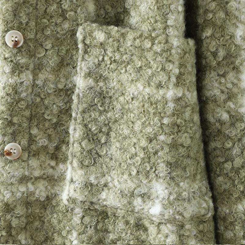 DIMANAF 2025 New Autumn Winter Plus Size Women Coats Jackets Loose Casual Outerwear Vintage Lady Plaid Cotton Thick Long Sleeve