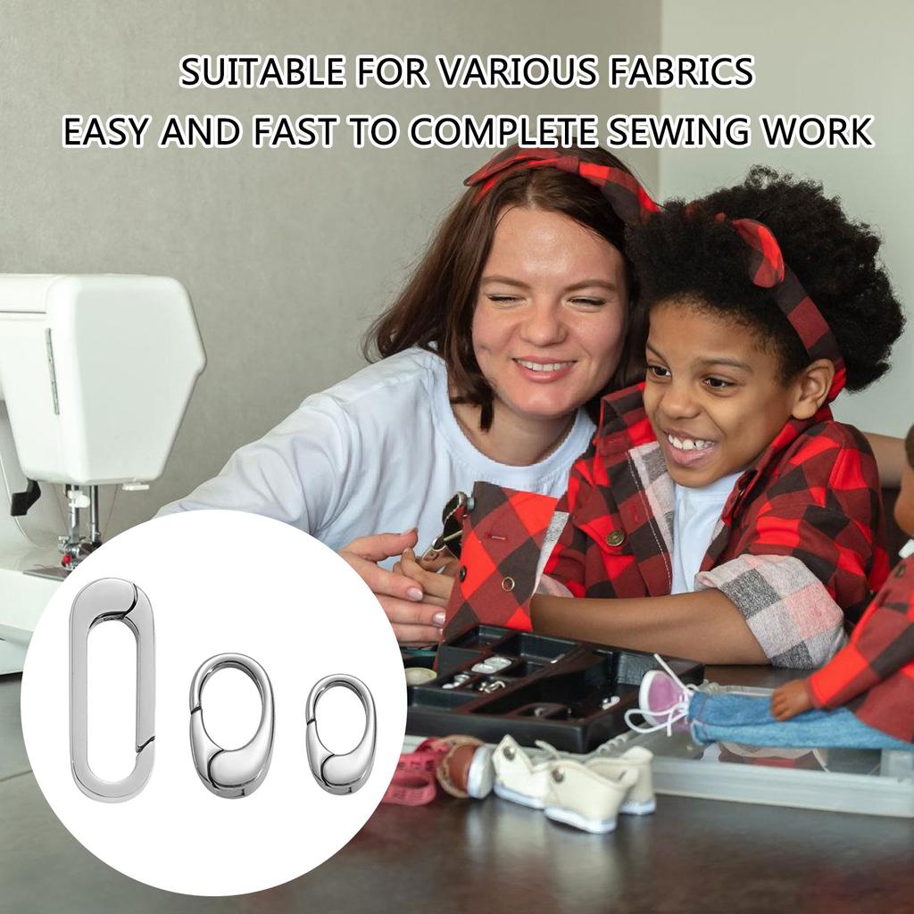 Sterlings Necklace Shortener Clasp Bracelet Extension Silver Clasp with Sturdy Stainless Steel for Jewelry Making