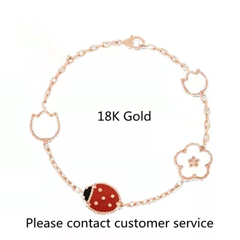 

Trend Real 18k Gold Flower Браслет Au750 Женские Ювелирные Изделия Свадебный Подарок