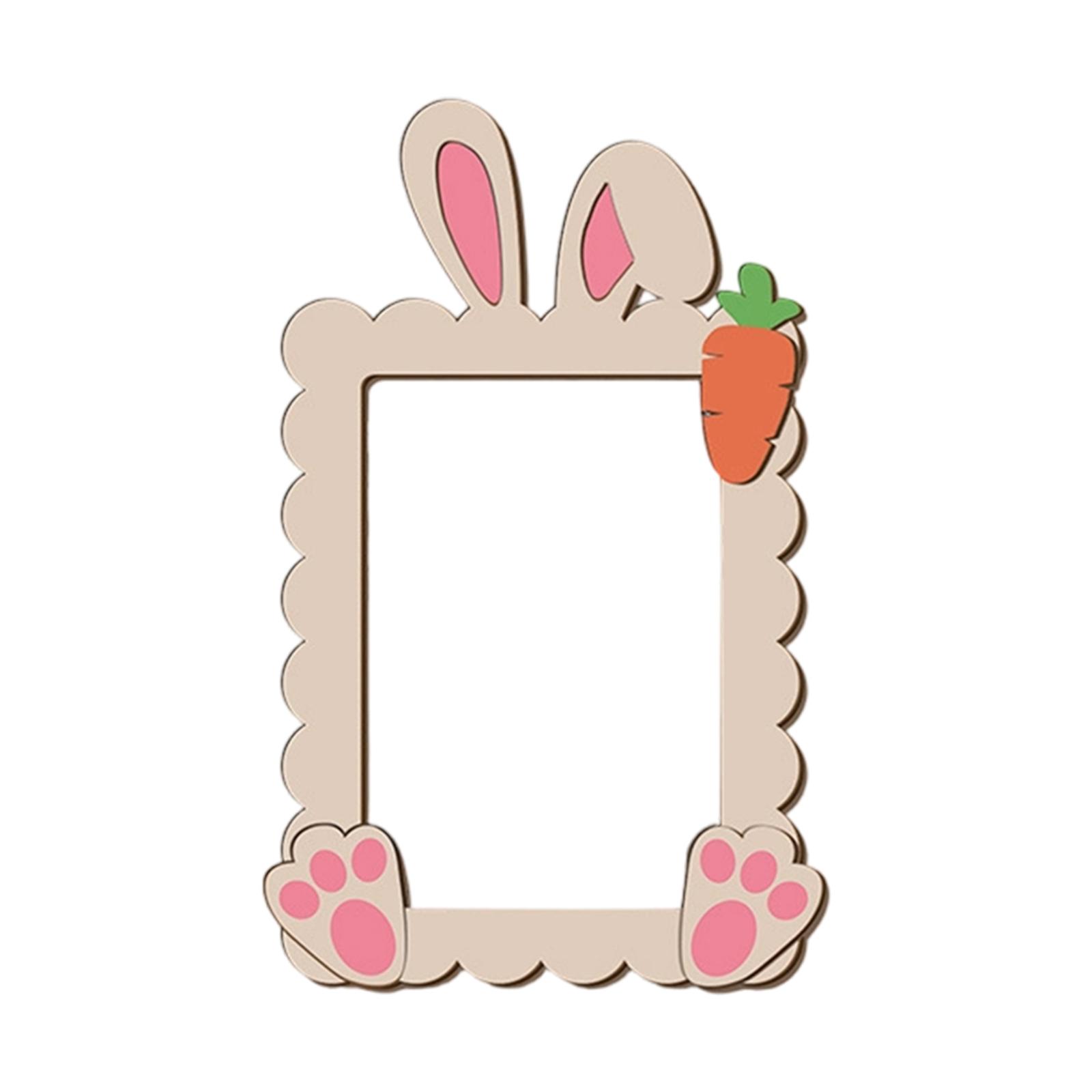 

Easter Theme Wooden Photo Frame Egg Party Photo Props Desktop Creative Decoration Photo Frame One Size