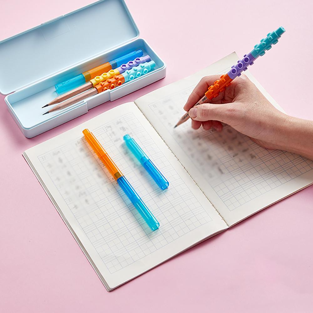 Student Pen Cap Protective Cover Grip Pen Extension Rod Pencil Cover Grip Pen Extension