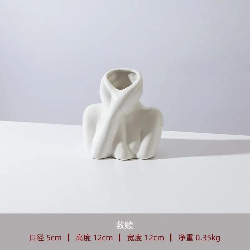 

Керамические вазы в форме скандинавского тела, креативные цветочные наборы, цветочные композиции для гостиной, искусство обустройства дома