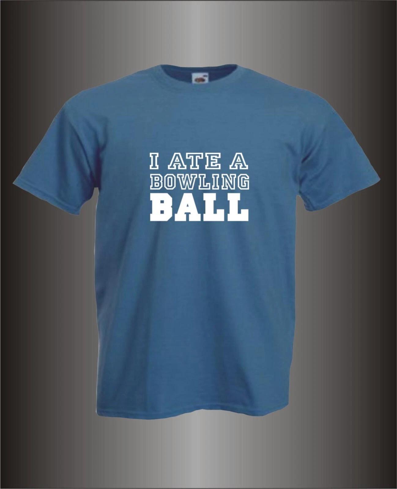 I ATE A BOWLING BALL - FUNNY Pregnancy SLOGAN Mens Unisex T-Shirt S
