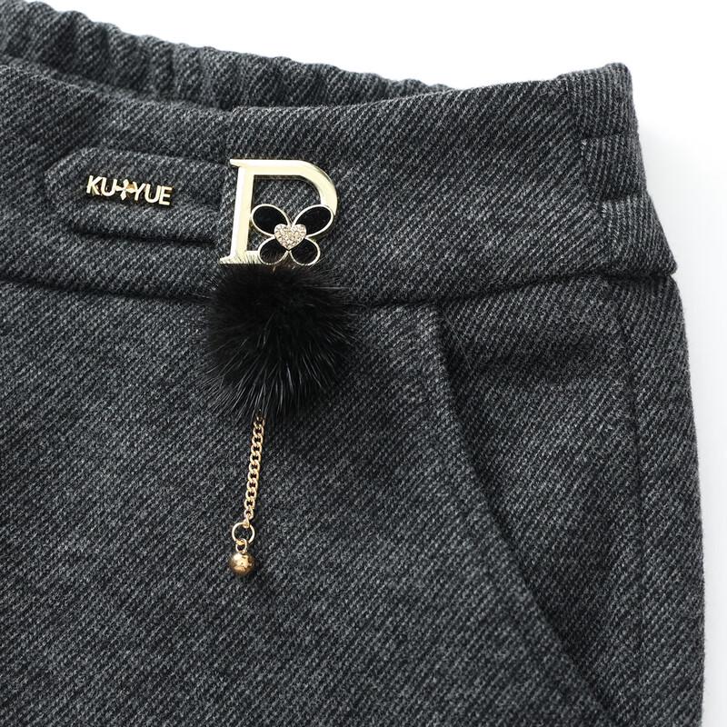 Women's Mid-Aged Elastic Waist Thermal Casual Pants