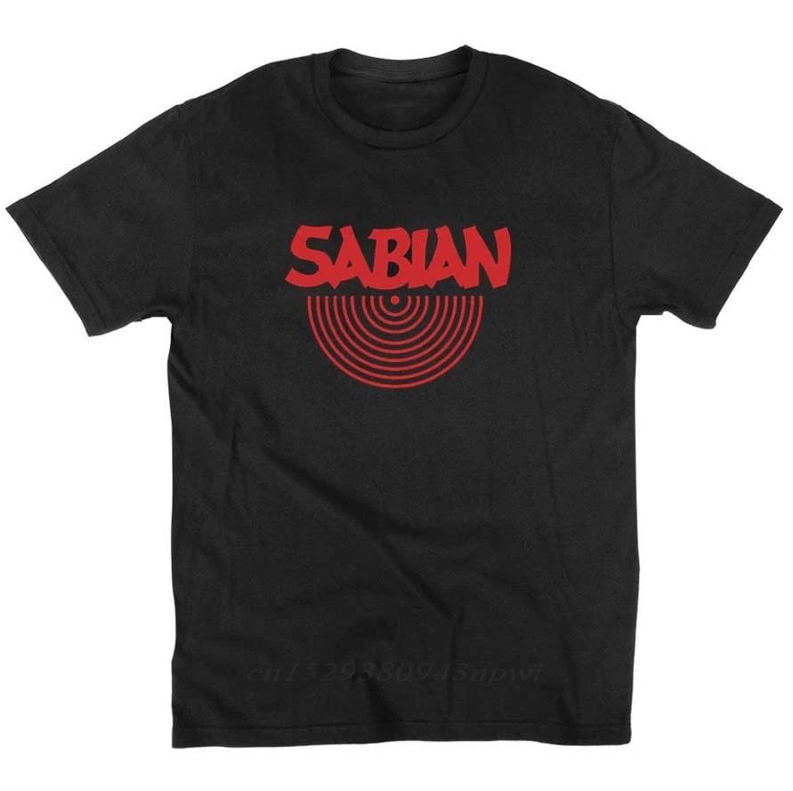

Mens T Shirts Fashion Sabian Printed T Shirt Cotton Short Sleeve O Neck T-shirts Summer Hip Hop Tops S чёрный