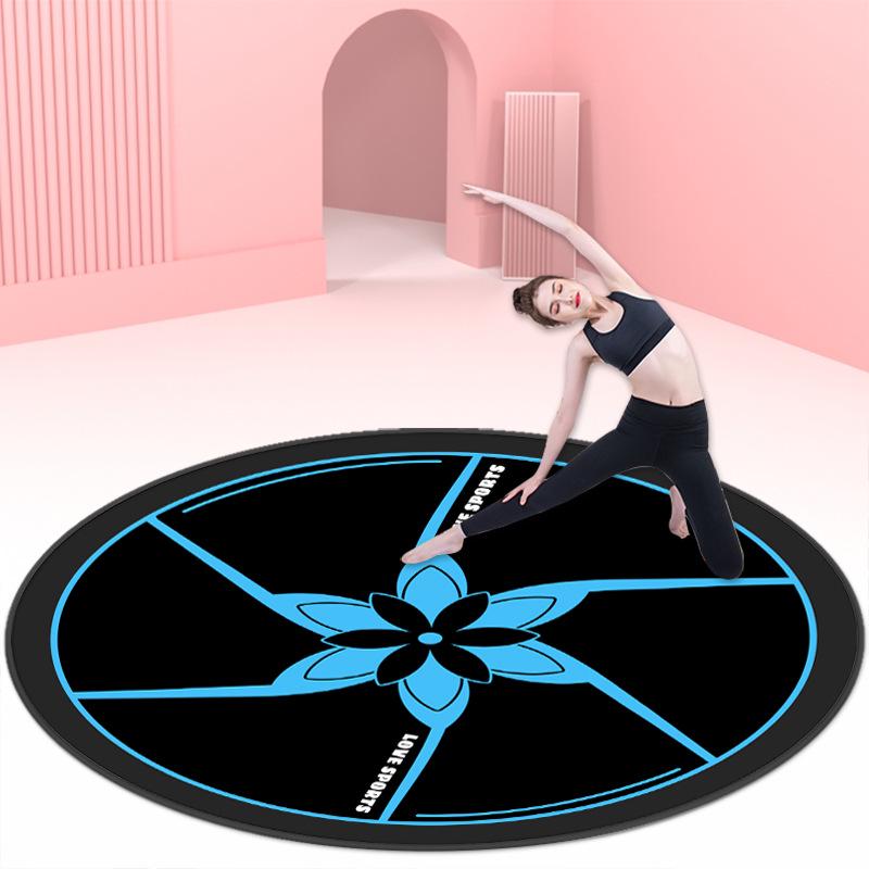 

«Звукоизолирующий противоскользящий амортизирующий коврик для йоги и фитнеса для дома» Diameter 100 cm (Upgraded Silicone Base)