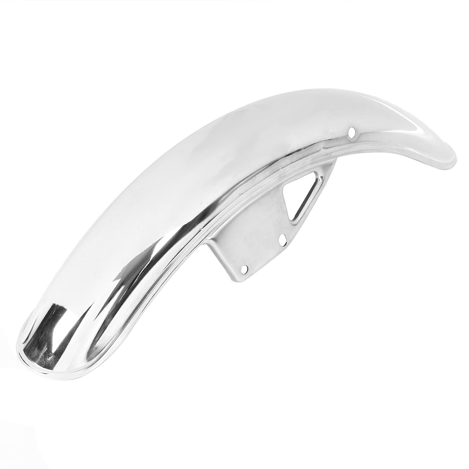 Motorcycle Front Replacement Wheel Fender for Suzuki GN Stainless 56cm Long Retro Corrosion Resistant Fender, 125, Steel, (Silver Chrome), Design,