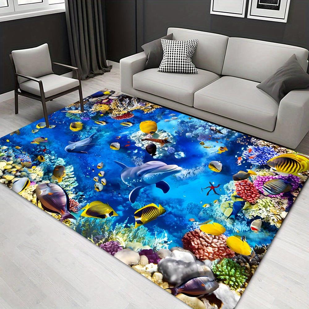 

1pc 1615948824Pattern Carpet, Area Rug For Living Room Bedroom Room Bed Chair Laundry Entryway Corridor Yard Non-slip Outdoor Camping Rug Fl 60cm by 90cm