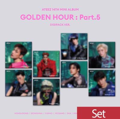 [pre-order] [SET] ATEEZ 14th Mini Album GOLDEN HOUR : Part.5 DIGIPACK Version 8PCS Set