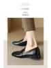 Chunky Heel Women's Mid-Heel Loafers 2025: Stylish British-Style Retro Leather Shoes for Spring & Autumn
