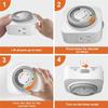 Indoor Mechanical Timer 24 Hours 3 Plug Socket Timer, 30 Min Daily On/Off Cycle For Lamps, Christmas Tree Lights US Plug
