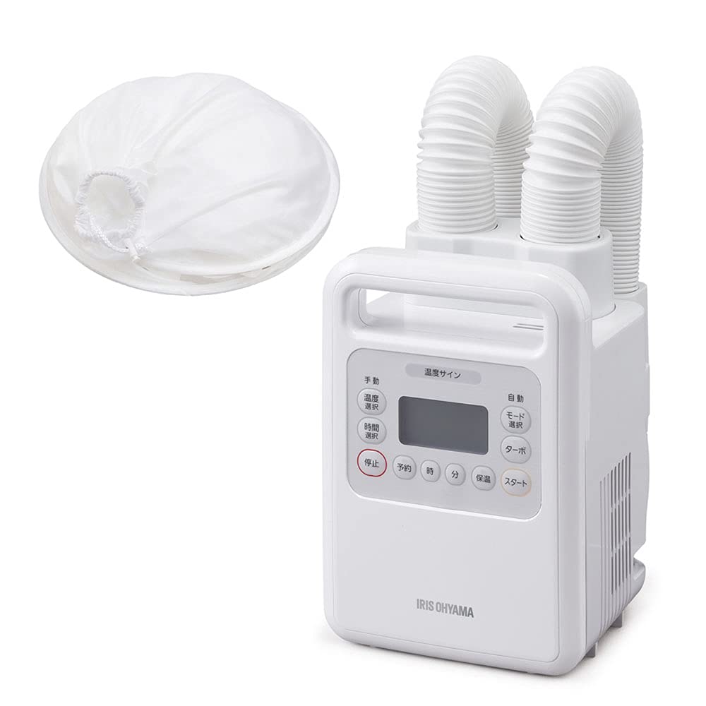 

Iris Ohyama Futon Dryer High Power Twin Nozzle Clothes Drying Bag Set with Warranty White Manufacturer s FK-WH1-CDBM білий