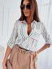 Turn-down Collar Printing Long Sleeve Shirts Women Button T Shirt Female Blouses Casual Top