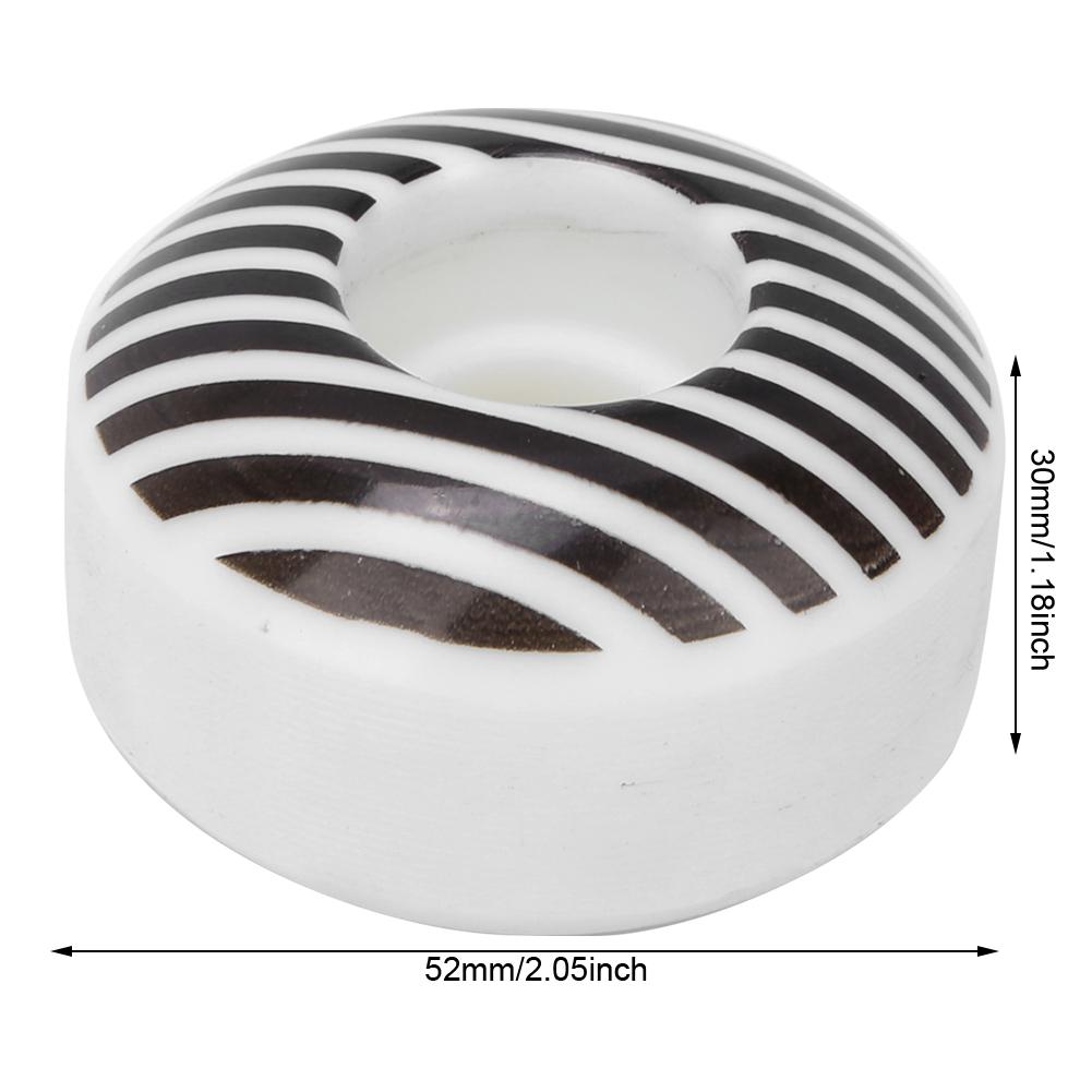 4PCS 95A PU White Stripe 52x30mm Skateboard Double Rocker Wheel Downspeed Sliding Wheels