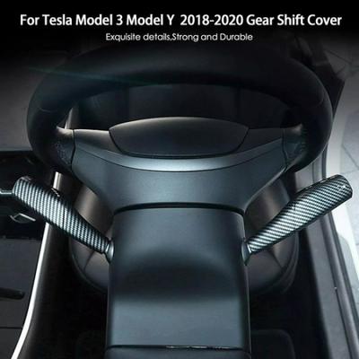 For Tesla Model 3 Y Carbon Fiber Gear Shift Wiper Lever Cover Trim Accessories