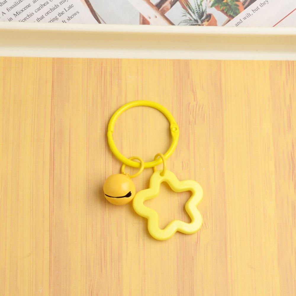 Colorful Resin Five-pointed Star Bell Pendant Elegant Macarone Bag Keyring  Diy Jewelry Making