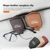 For Ford Car Visor Glasses Clip Leather Sunglasses Holder Magnetic Glasses Clip Focus Mk2 Mk3 Mk4 Fiesta Ranger Mondeo S-MAX Ws3