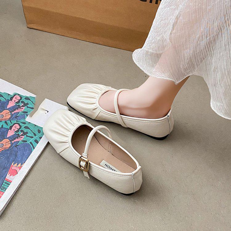 

Серебристые женские туфли Мэри Джейн на плоской подошве, весна-лето, плиссированные танцевальные туфли для бабушек, одинарные туфли 40 бежевый