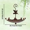 Hanging Bird Bath Decorative Birdhouse Gift Landscape Yard Garden Bird Feeder with Hook for Balcony Lawn Courtyard Fence Railing