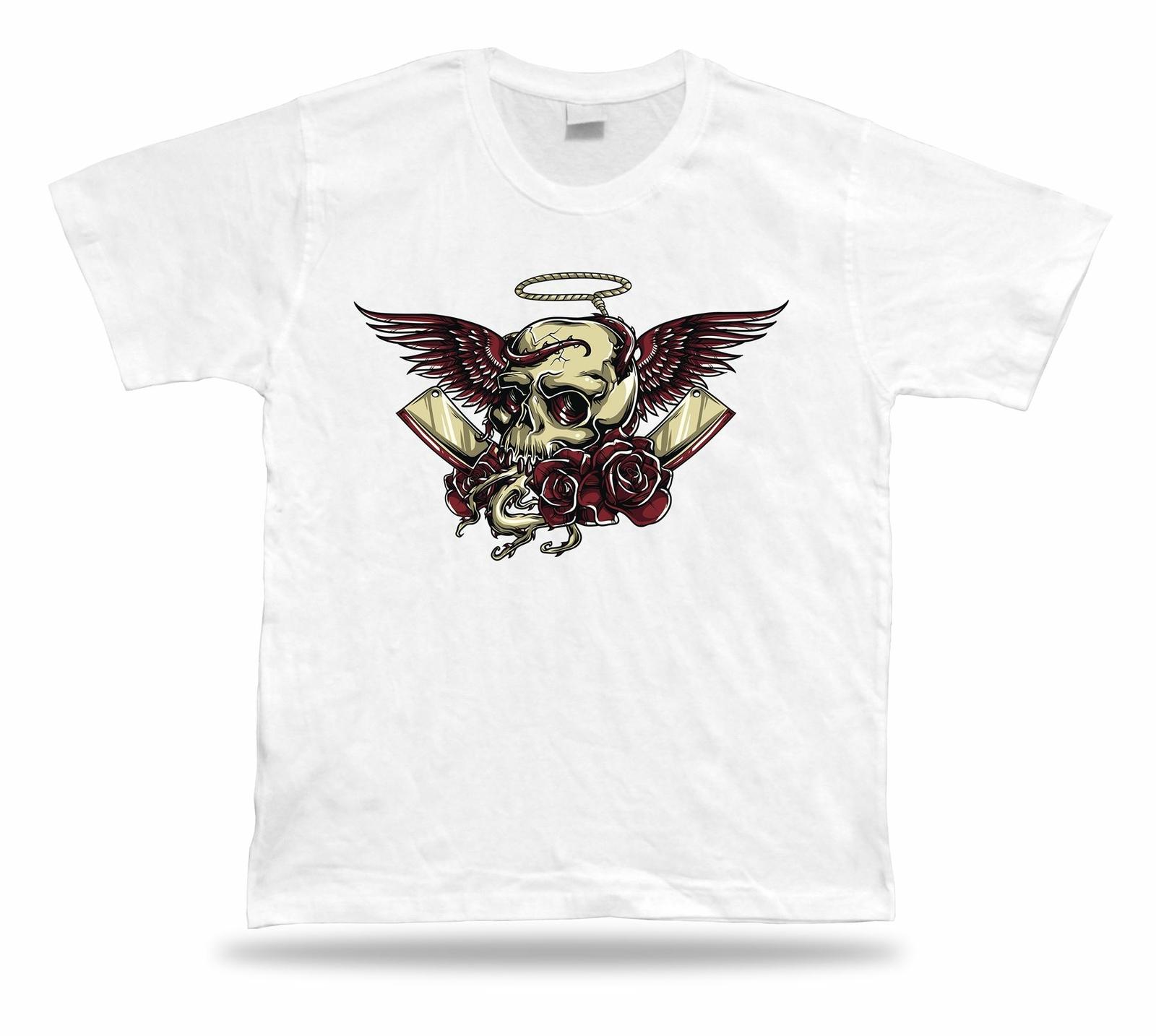 

Skeleton Skull Roses Floral Knife stylish modern tshirt tee desing birthday gift S разноцветный