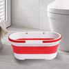 Plastic Camping Bucket with Handle Rectangular Handy Basket Large Capacity Multifunctional Household Cleaning Bathroom Accessory