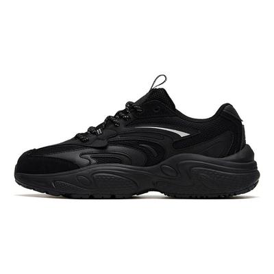 Lifestyle Series Shock Absorbing Non-Slip Durable Low-Top Sports Casual Shoes Men Sneakers Black 912318890-4
