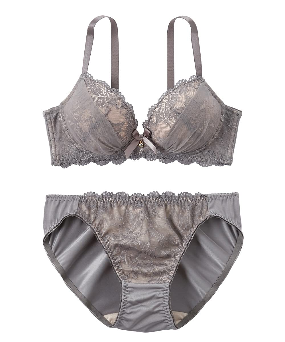 

Inner Nude Color Bra and Shorts L [Nissen] Set, Lingerie, Non-Wired Set, Gray, сірий колір