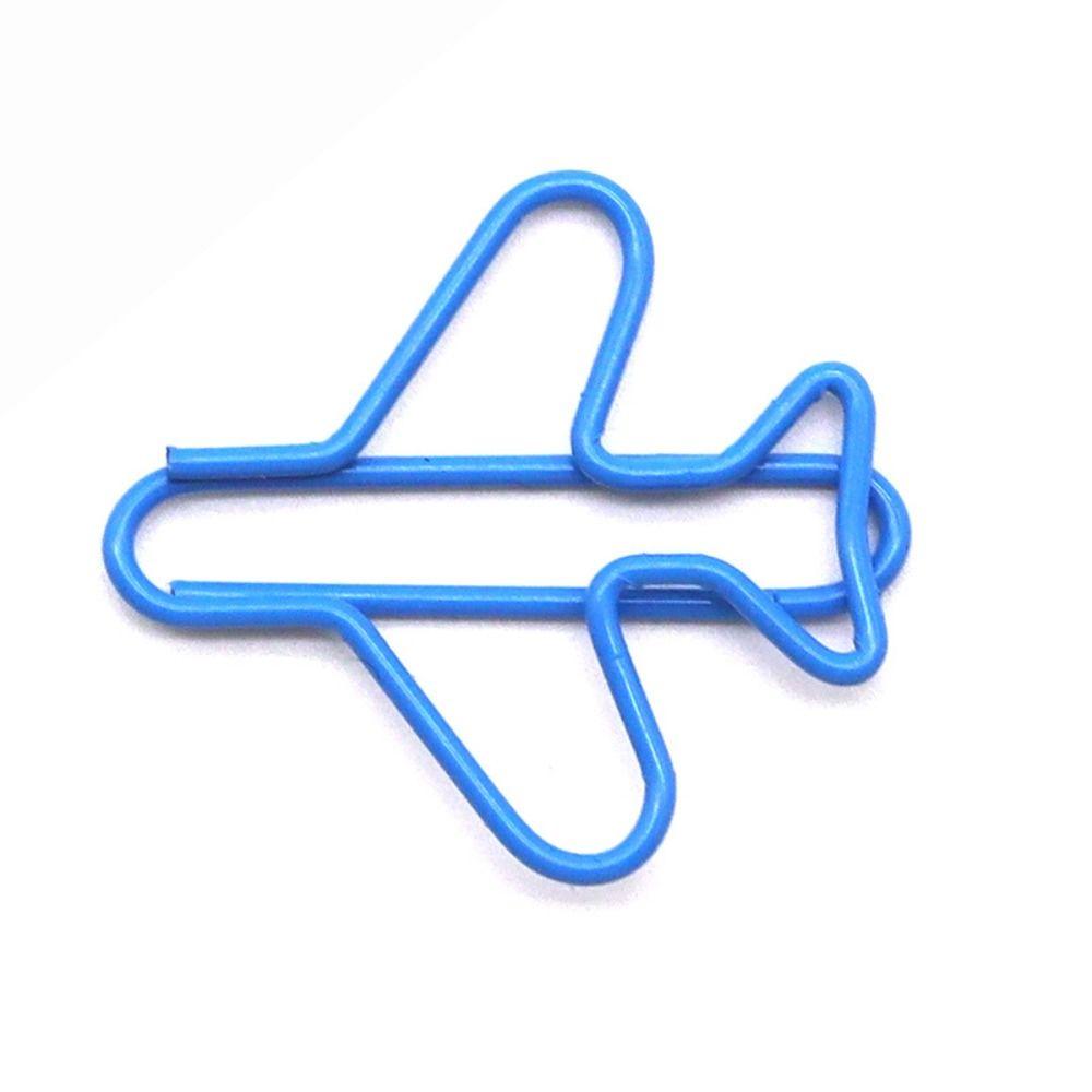10pcs Index Bookmark Airplane Paper Clip Metal Memo Creative Bookmark Clip Metal Paper Clips  School