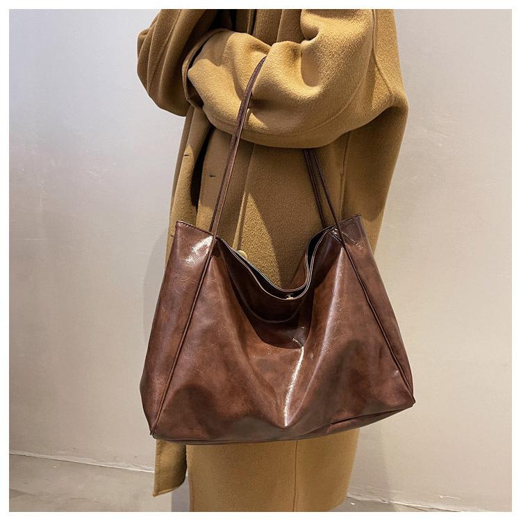 1Pc Casual Big Bag New Trendy Fashion Simple Ins Women's Bag Shoulder Bag Large Capacity Commuter Tote Bag