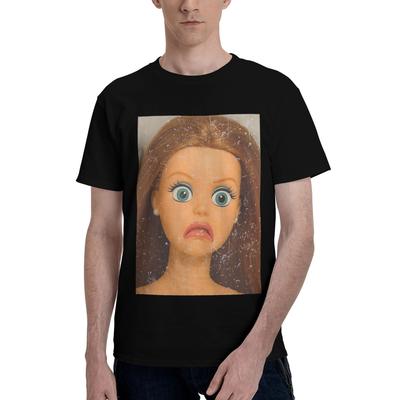 Funny Disgusting Doll Face Meme Men Women T Shirts Novelty Tee Shirt Short Sleeve Crewneck T-Shirt Pure Cotton Original Clothes