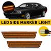 2PCS Amber Lens + LED Front Bumper Side Marker Light For Dodge Challenger 15-22