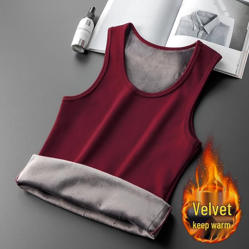 Men's Fleece-Lined Thermal Vest - Sleeveless Winter Layer