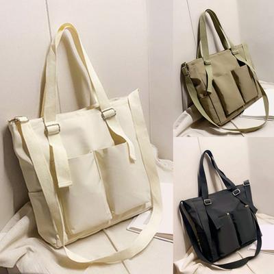 Double Pocket Waterproof Green Waterproof Bag Without Pendant Large Capacity Canvas Bag